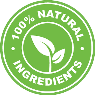 100% Natural emblem — BloodPril® contains nature-based inputs exclusively